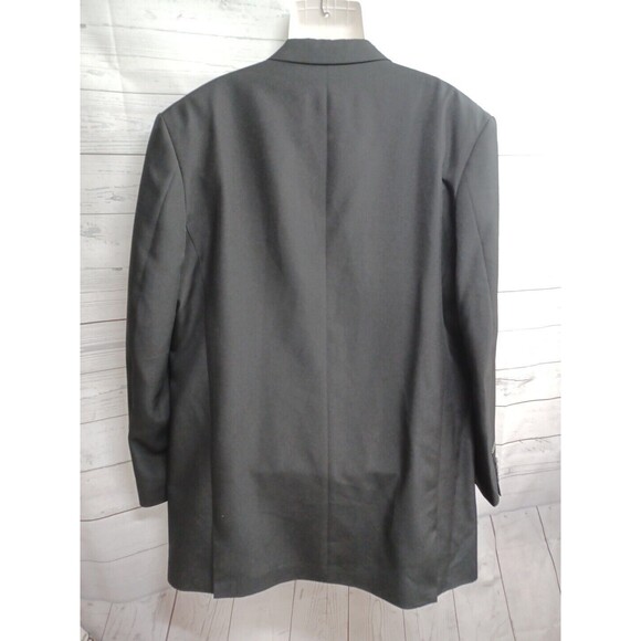 Fortino Landi Mens Black Blazer Jacket Sports Coat Thick Stitch Sz 42L - Picture 3 of 8